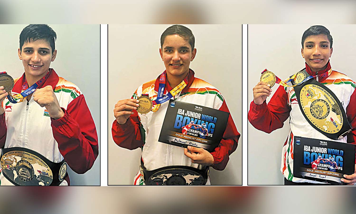 ஜூனியர் உலக குத்துச்சண்டை: இந்திய வீராங்கனைகள் தங்கம் வென்று அசத்தல்