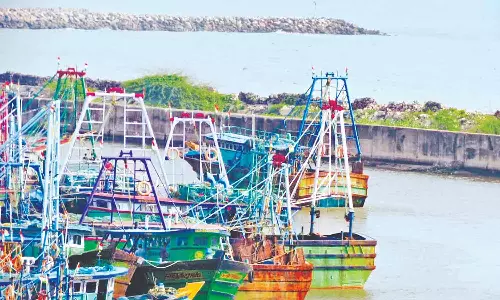 புயல் காரணமாக கடல் சீற்றம்: 8 நாட்களுக்கு பிறகு கடலுக்கு சென்ற நாகை மீனவர்கள்