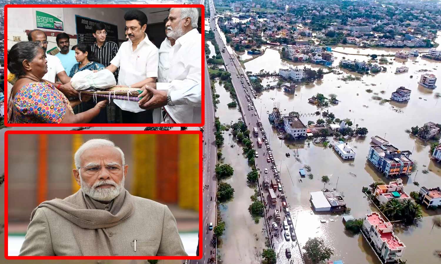 வெள்ள பாதிப்பு குறித்து முதலமைச்சர் மு.க. ஸ்டாலினிடம் கேட்டறிந்தார் பிரதமர் மோடி