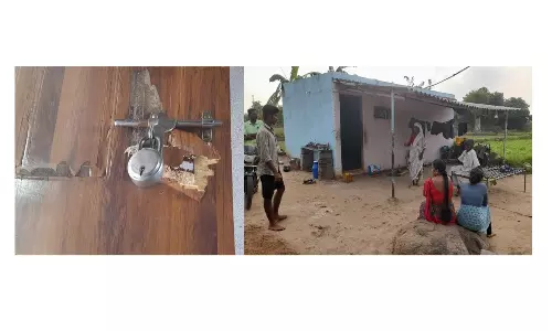 மொரப்பூரில் விவசாயி வீட்டின் பூட்டை உடைத்து நகை பணம் திருட்டு