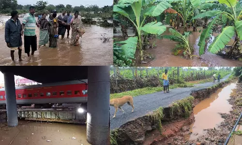 இடி, மின்னலுடன் கொட்டி தீர்த்த கனமழை: 30க்கும் அதிகமான வீடுகள்-வாழை தோட்டங்களில் புகுந்த மழை வெள்ளம்