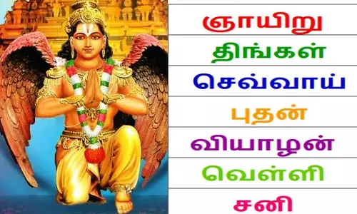 கிழமைகளும் கருட தரிசன பலன்களும்