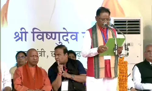 சத்தீஸ்கர் முதல் மந்திரியாக விஷ்ணு தியோ சாய் பதவியேற்பு: பிரதமர் மோடி, அமித்ஷா பங்கேற்பு