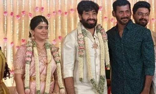 பிரபுவின் மகளை கரம்பிடித்த ஆதிக் ரவிச்சந்திரன்.. நேரில் வாழ்த்து தெரிவித்த விஷால்