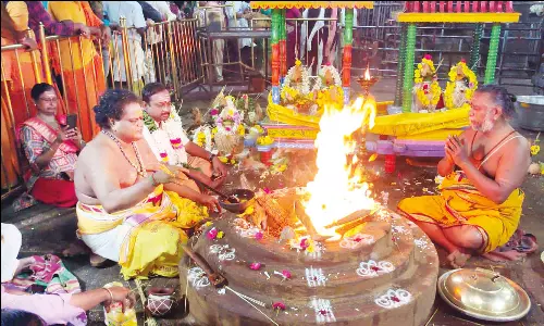 மகா தீபம் ஏற்றப்பட்ட மலையில் பிராயச்சித்த பூஜை