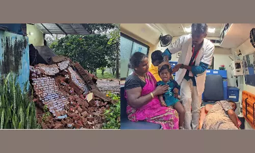 வருசநாடு அருகே வீடு இடிந்து விழுந்ததில் 3 பேர் படுகாயம்- கர்ப்பிணி உயிர் தப்பினார்