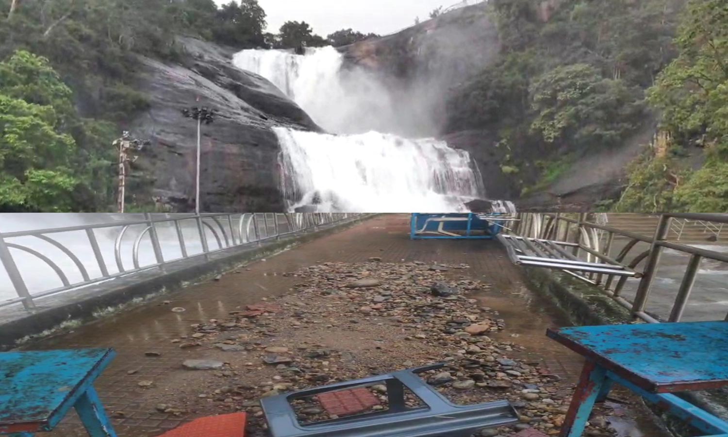 குற்றால அருவிகளில் 3-வது நாளாக நீடிக்கும் வெள்ளப்பெருக்கு