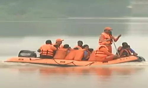 ஸ்ரீவைகுண்டம் அருகே மழை வெள்ளம்: மரத்தில் ஏறி உயிர் தப்பிய தந்தை-மகன்