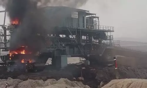 நெய்வேலி என்எல்சி சுரங்கத்தில் பயங்கர தீ விபத்து