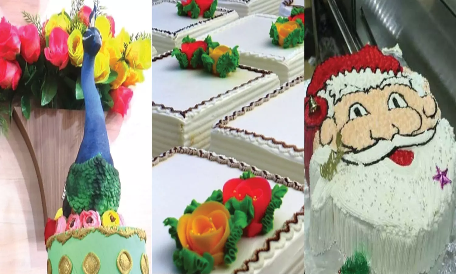 கிறிஸ்துமஸ் பண்டிகையை முன்னிட்டு விற்பனைக்கு வந்துள்ள விதவிதமான கேக்குகள் கிறிஸ்துமஸ் பண்டிகையை முன்னிட்டு விற்பனைக்கு வந்துள்ள விதவிதமான கேக்குகள்