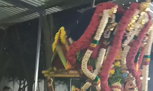 சொர்க்கவாசல் திறப்பின்போது பெருமாள் சாமி சிலை தலைகீழாக கவிழ்ந்தது