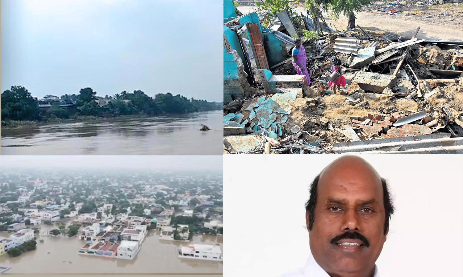 வெள்ளத்தால் ரூ.1000 கோடிக்கு சாலைகள் சேதம்- ஆய்வுக்கு பின் அமைச்சர் பேட்டி