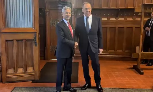 ரஷிய வெளியுறவுத்துறை மந்திரியுடன் ஜெய்சங்கர் சந்திப்பு