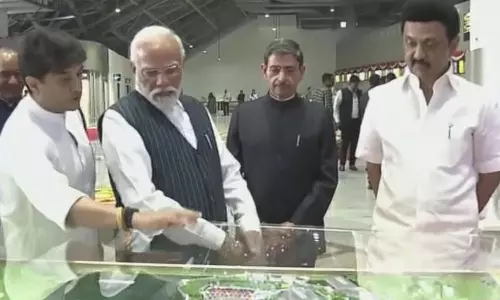 திருச்சியில் கட்டப்பட்ட பன்னாட்டு விமான முனையத்தை பிரதமர் மோடி திறந்து வைத்தார்