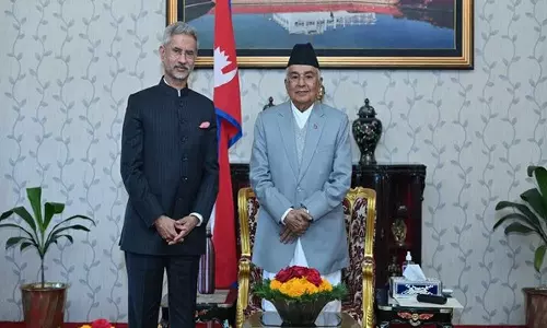 நேபாள அதிபர் மற்றும் பிரதமருடன் வெளியுறவுத்துறை மந்திரி ஜெய்சங்கர் சந்திப்பு