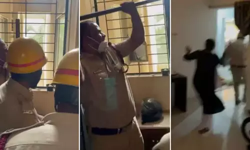 அடுக்குமாடி குடியிருப்பில் சமையல் கியாசை திறந்து குழந்தையுடன் தீ குளித்து தற்கொலைக்கு முயன்ற பெண்