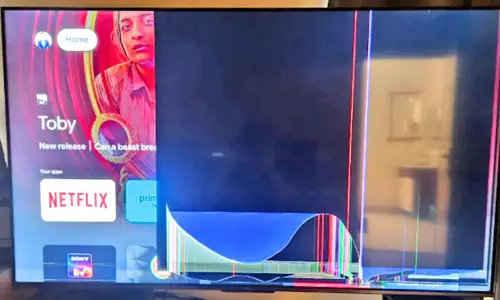 ரூ.40 ஆயிரம் மதிப்பில் புதிய டி.வி.  வாங்கியவருக்கு அதிர்ச்சி