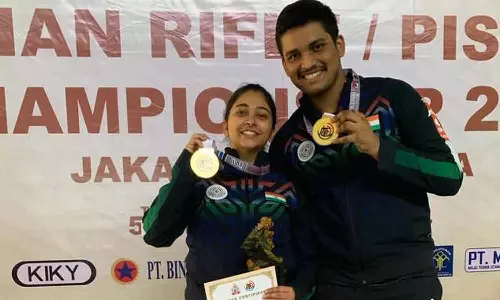 ஆசிய துப்பாக்கி சுடுதல்: ருத்ராங்ஷ் படேல்- மெகுலி ஜோடிக்கு தங்கப்பதக்கம்