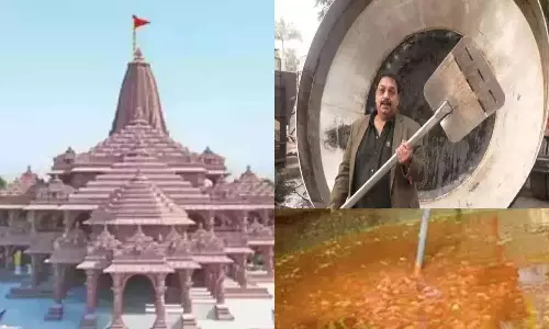 அயோத்தி கோவில் கும்பாபிஷேகத்துக்கு 7 ஆயிரம் கிலோ எடையில் பிரமாண்டமான ராமர் அல்வா