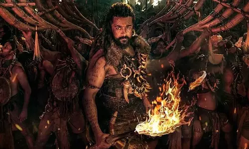 இரண்டு அதிரடி லுக்கில் சூர்யா- வைரலாகும் கங்குவா போஸ்டர்