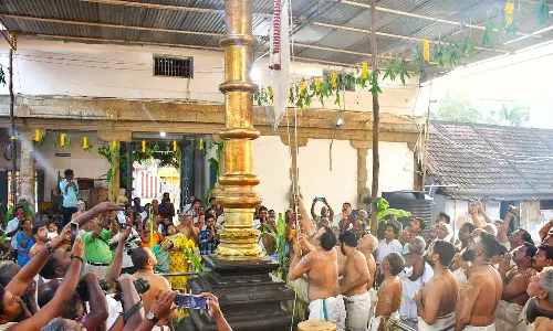 நாகராஜா கோவில் தை திருவிழா: கொடியேற்றத்துடன் தொடங்கியது