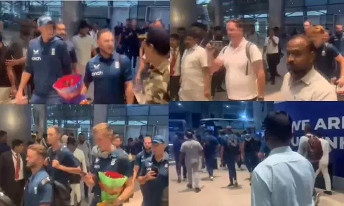 ஐந்து போட்டிகள் கொண்ட டெஸ்ட் தொடர்: இங்கிலாந்து அணி ஐதராபாத் வந்தடைந்தது