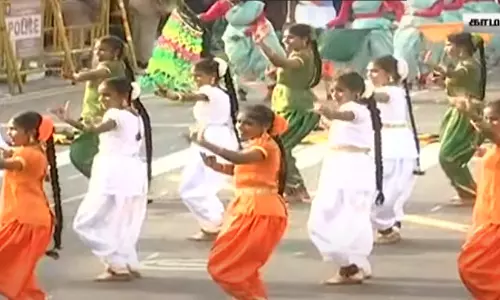 குடியரசு தின விழா: காமராஜர் சாலையில் இறுதிகட்ட ஒத்திகை