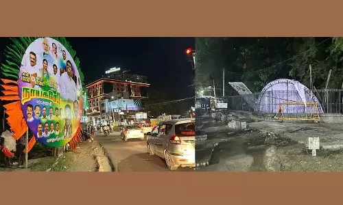 வேலூரில் அண்ணாமலை வரவேற்பு பேனர்கள் கிழிப்பு-கால்வாயில் வீச்சு: பா.ஜ.க.வினர் அதிர்ச்சி