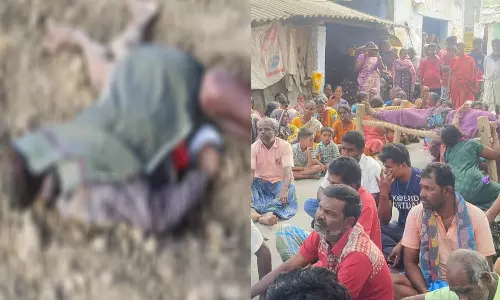 யானை தாக்கி விவசாயி பலி- உடலை சாலையில் வைத்து மறியலில் ஈடுபட்ட உறவினர்கள்