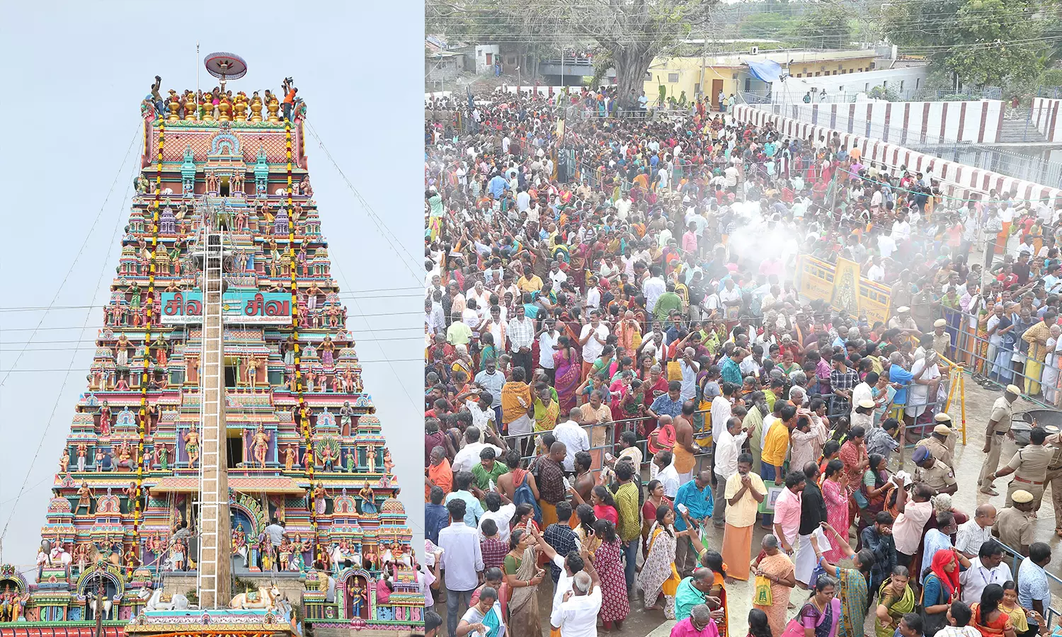 விண்ணதிர, கோலாகலமாக நடந்த அவினாசிலிங்கேஸ்வரர் கோவில் கும்பாபிஷேகம்