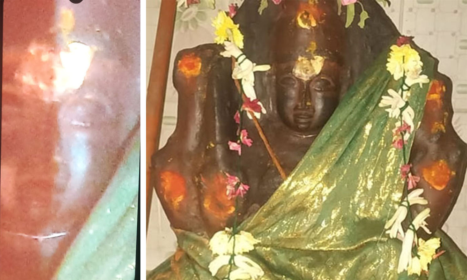 அம்மன் கண் திறந்ததால் பரபரப்பு