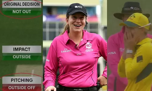 மகளிர் கிரிக்கெட்: நடுவர் கொடுத்த முடிவால் சிரிப்பலை- வைரலாகும் வீடியோ