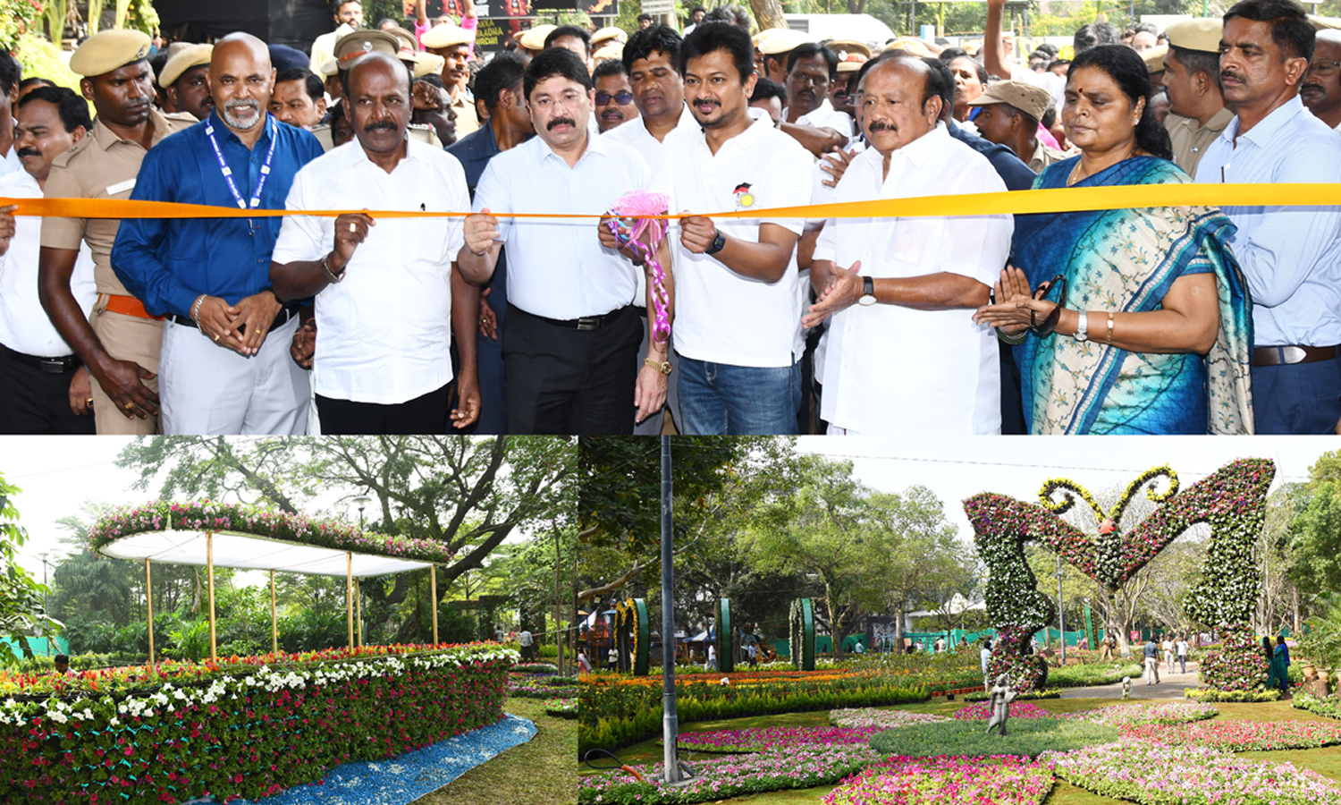 செம்மொழி பூங்காவில் பிரமாண்ட மலர் கண்காட்சி- தொடங்கி வைத்த அமைச்சர் உதயநிதி