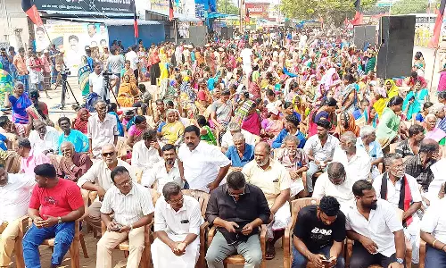 மத்திய அரசை கண்டித்து ராமேசுவரத்தில் திமுக ஆர்ப்பாட்டம்