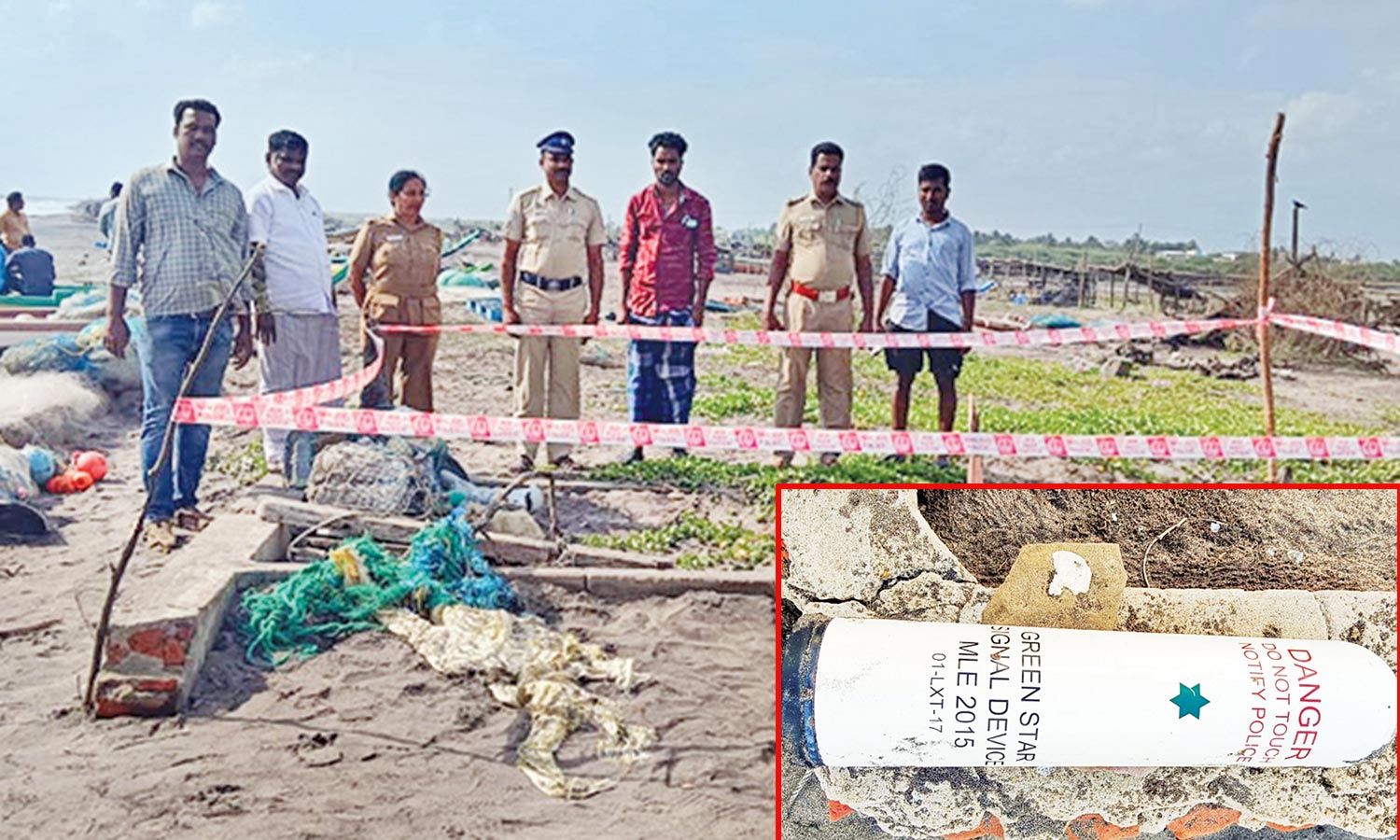 கடற்கரையில் ஒதுங்கிய மர்ம பொருள்