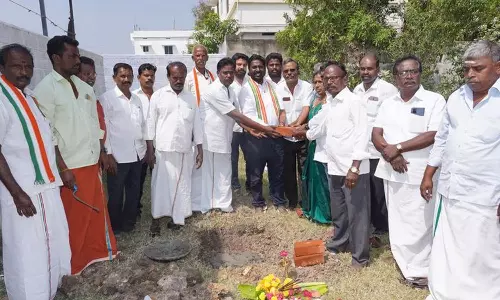 குடிநீர் மேல்நிலை நீர் தேக்க தொட்டி அமைப்பதற்கான பூமி பூஜையில் கலந்து கொண்ட விஜய் வசந்த் எம்.பி.