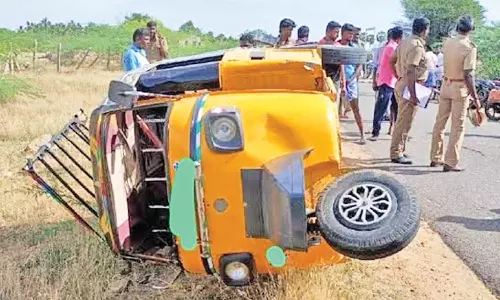அம்பை அருகே ஆட்டோ கவிழ்ந்து 5-ம் வகுப்பு மாணவன் பலி