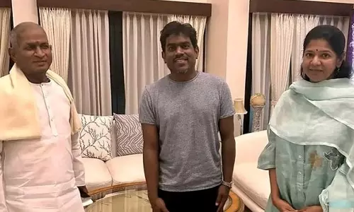 இளையராஜாவுக்கு கனிமொழி எம்.பி. நேரில் ஆறுதல்