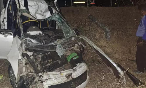 கார் கவிழ்ந்து சென்னை ஐ.டி. பெண் ஊழியர் பலி