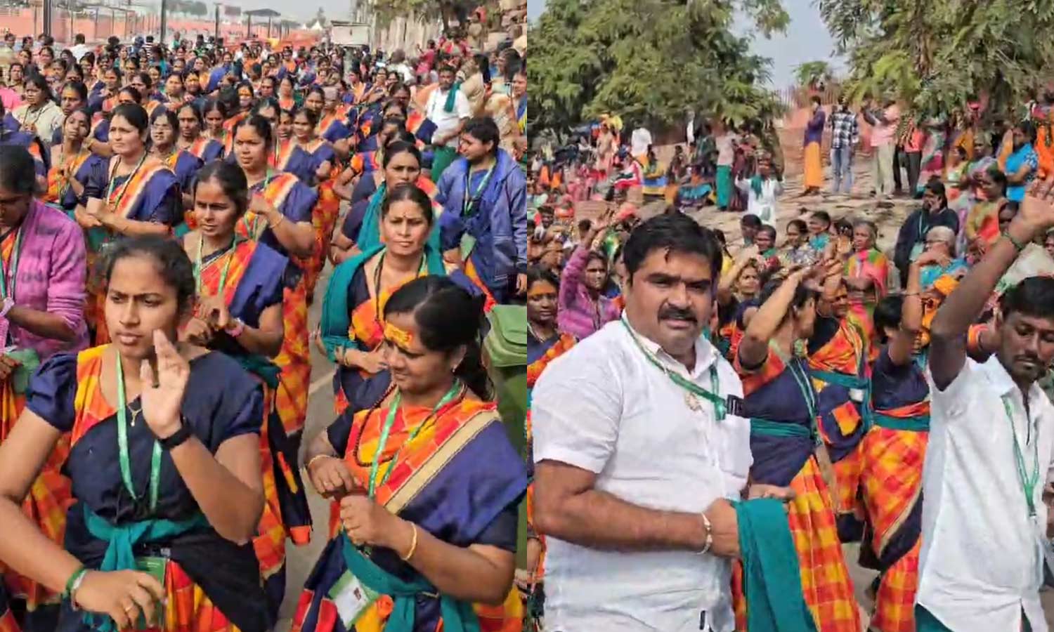 ராமர் கோவில் முன்பு கொங்கு மண்டல பாரம்பரிய கலை: அயோத்தியில் அரங்கேறிய வள்ளி கும்மி நடனம்