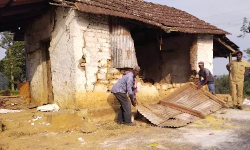 வால்பாறை அருகே  ரேஷன் கடையை சூறையாடிய 5 காட்டு யானைகள்