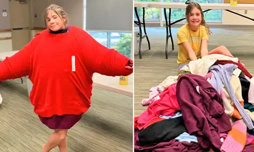 ஒரே நேரத்தில் 45 ஜெர்சிகளை அணிந்து கின்னஸ் சாதனை படைத்த சிறுமி