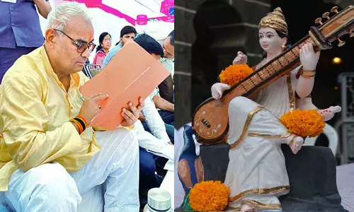 கல்விக்கு சரஸ்வதி என்ன செய்தார் என கூறிய தலித் ஆசிரியர் சஸ்பெண்ட்: காங்கிரஸ் கண்டனம்