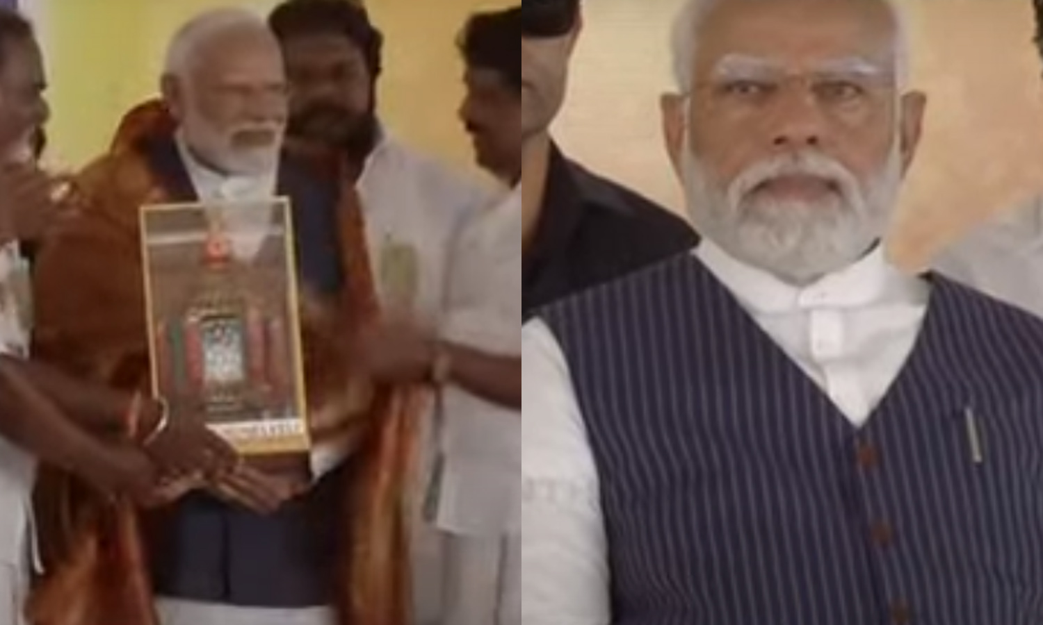 பொதுக்கூட்ட மேடையில் பிரதமர் மோடி... தொண்டர்கள் உற்சாக முழக்கம்