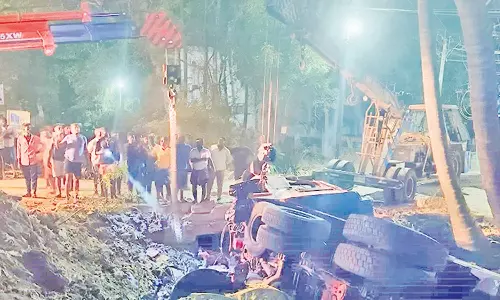 ஆட்டோ மீது லாரி மோதி தாய்-மகன் உள்பட 3 பேர் பலி