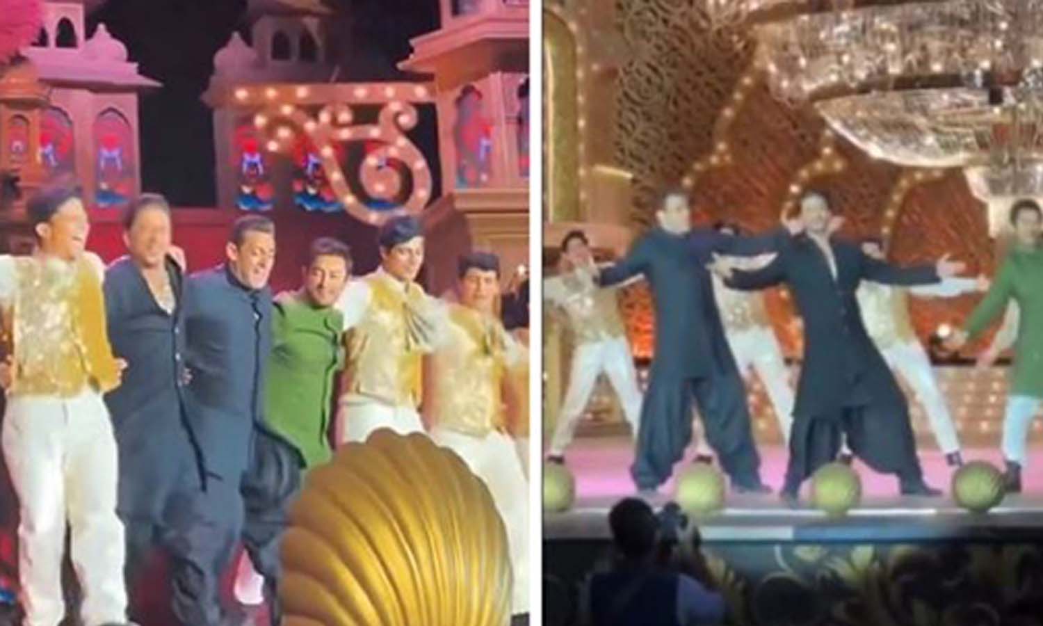 அம்பானிவீட்டு திருமணம்: நாட்டு நாட்டு பாடலுக்கு நடனம்ஆடிய ஷாருக்கான்,சல்மான்கான்,அமீர்கான்