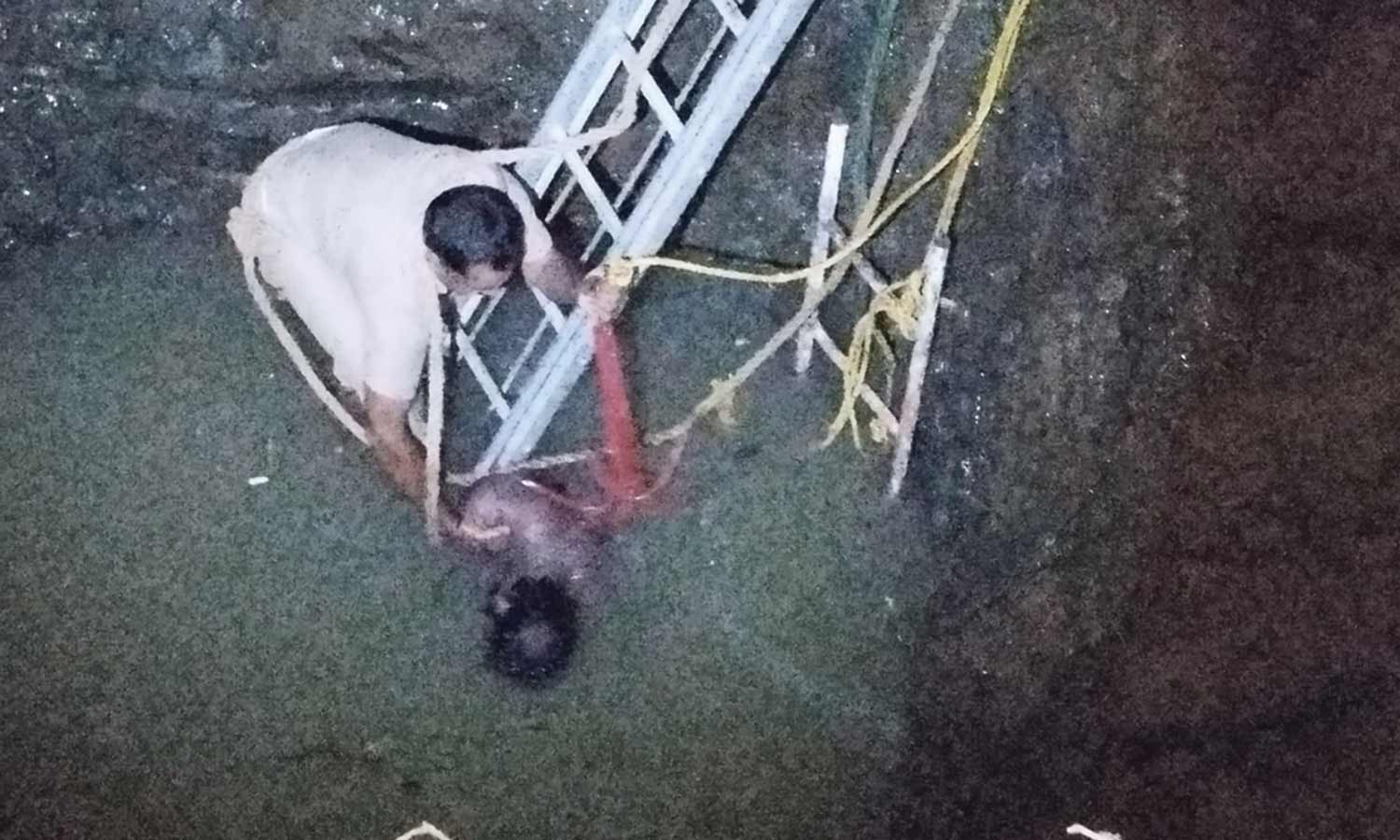 விஷவாயு தாக்கி தொழிலாளி-வாலிபர் பலி