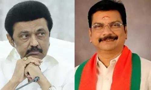 கர்நாடக காங்கிரஸ் அரசை கண்டிக்காமல் ஸ்டாலின் மௌனம் காப்பது ஏன்? பா.ஜ.க. கேள்வி