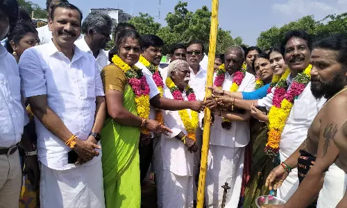 அகஸ்தீஸ்வரத்தில் பிரதமர் மோடி பேசும் பொதுக்கூட்டம் நடக்கும் மைதானத்தில் பந்தக்கால் நாட்டுவிழா