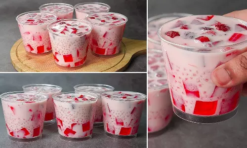 கோடை காலத்துக்கு இதமான ரோஸ்மில்க் சாகோ டிரிங்க்